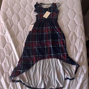 Joyfolie size 3 NWT plaid high low dress